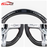 Volant en fibre de carbone avec affichage LED du régime moteur pour Mercedes Benz W204 W205 W213 W222 W463 C E S GLC GLE AMG, pièces de mise à niveau personnalisées