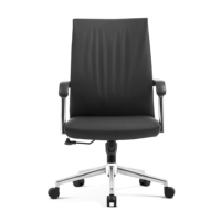 Chaise de bureau ergonomique moderne et confortable en cuir PU avec roulettes, chaises et tables de bureau à domicile de luxe