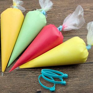 Handmade Pastry <b>Bag</b> 1 Piece Extra Thick Disposable <b>Piping</b> <b>Bags</b> Set with 8 Rectangle Decorating Tips 1 Coupler and 3 <b>Bag</b> Ties - Product Image 4