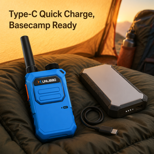 XUNLIBAO X3-2 Mini Walkie Talkie UHF CE ROSSO Leggero Portatile PMR446 Radio Bidirezionale Type-C per Arrampicata e Alpinismo - Product Image 4