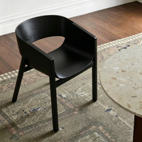 Chaise de restaurant moderne de luxe nordique avec accoudoirs, en bois massif, style Wabi-sabi, rétro, pour usage domestique, chaise de bureau à dossier, chaise de salle à manger simple