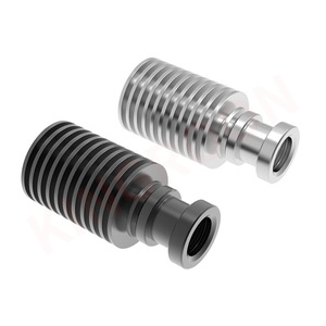 Connecteur de radiateur à tête en J en métal E3D V6 pour tube thermique, compatible avec les filaments de 1,75 mm et 3 mm, filetage M10, couleur argent - Product Image 3