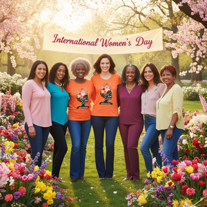 T-Shirt da Donna Comfort Colors, Vestibilità Regolare, Stampa Floreale, Collo Tondo, 100% Cotone, Primavera-Estate, Design Casual Empowered - Product Image 2