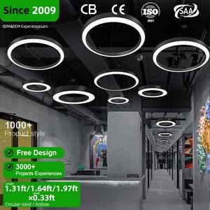 SUEZ nordico decorativo circolare lampada a sospensione per ufficio lampadario plafoniera palestra negozio di abbigliamento - Product Image 1