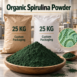 Ingredientes de Algas Verdes en Empaque a Granel de 25 kg para Preparaciones de Smoothies y Bebidas, Polvo de Espirulina Orgánica - Product Image 6