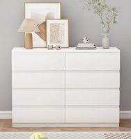 Commode en bois massif, armoire de rangement moderne blanche pour la chambre à coucher et le pied de lit, usage domestique