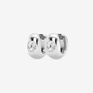 Boucles d'oreilles rondes en diamant cultivé en laboratoire pour femmes, bijoux fins minimalistes élégants, cadeau de luxe scintillant, 2 Ctw - Product Image 4