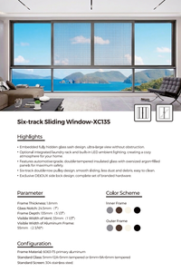 Ventana Corredera Horizontal Deioux Storm de Color Personalizado, Ventana Corredera de Aluminio con Perfil de Vidrio - Product Image 5