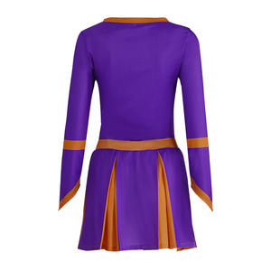 Costume de pom-pom girl violet de l'école secondaire de <span class=keywords><strong>Jennifer</strong></span>, inspiré de Megan Fox, ensemble jupe de compétition pour fille - Product Image 2