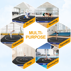 FBSPORT รับผลิตเสื่อปล้ำเป่าลมแบบกำหนดเอง PVC กันลื่น ตัวอย่าง MOQ 1 ตอบสนองรวดเร็ว เสื่อยูโดจากผู้ผลิตที่ได้รับการรับรอง เสื่อยูโดหนา <span class=keywords><strong>10</strong></span> ซม. - Product Image 5