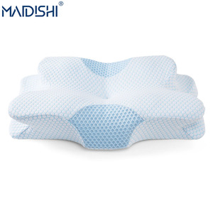 WJ-2087 Bantal Khusus dengan Busa Memori Kontur Kupu-kupu Anti-Dengkuran untuk Tidur Menyamping, Ortopedi Ergonomis dan Servikal - Product Image 2