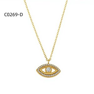 สร้อยคอแฟชั่นประดับเซอร์โคเนีย C0269 สำหรับผู้หญิง เครื่องประดับคุณภาพสูง - Product Image 2