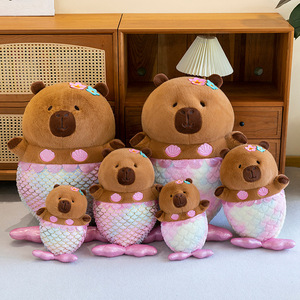 Nuova sirena capibara peluche Capybara bambola porcellino d'India peluche cuscino peluche giocattoli di peluche - Product Image 5