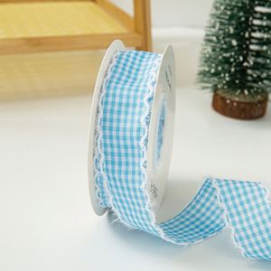 Cinta de Gingham con Borde de Felpa de 2.5cm, Ideal para Lazos de Pelo Hechos a Mano y Encuadernación de Álbumes de Recortes, 10 Yardas/Rollo, Superventas - Product Image 3