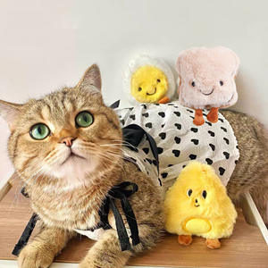 Toptan yumurta ekmek şekilli <span class=keywords><strong>Pet</strong></span> çiğnemek oyuncak dayanıklı gıcırtılı peluş oyuncak köpek sevimli yumuşak cattoys kedi oyuncaklar - Product Image 4