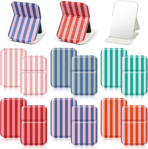 12 Espejos Compactos Italianos con Rayas, Espejos de Bolsillo Mini al por Mayor, Regalo de Cumpleaños para Chicas Solteras - Product Image 2