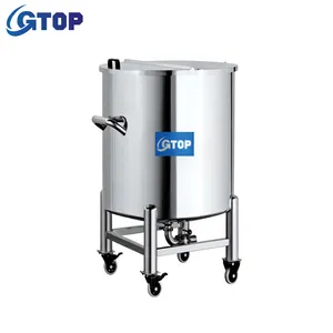 GTOP 100l 200l 500l 1000l 1500l 2000l stainless steel movable chemical storage tank equipment with wheels