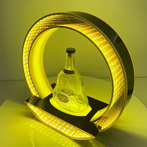 Luxury <span class=keywords><strong>Acrylic</strong></span> LED Champagne chai Presenter glorifier với thiết kế vòng sáng hiện đại VIP chai hiển thị cho hộp đêm thanh - Product Image 1