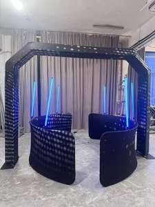 4 लोगों के लिए एलईडी लाइट वजन के साथ पेशेवर ओवरहेड 360 फोटो बूथ 115 सेमी नवीनतम - Product Image 4