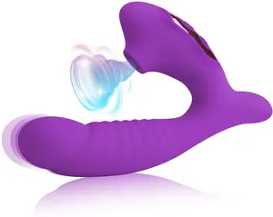 超阴道阴蒂乳头吮吸二合一双头吮吸振动器，适用于女性手淫者
