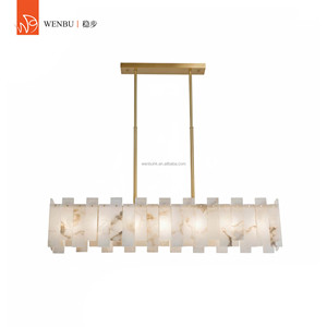 Spanish alabaster Pendant <b>Lamp</b> solid brass for hotel villa dining room <b>kitchen</b> island - Product Image 1