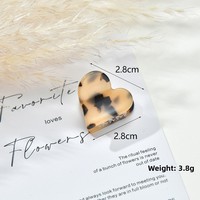 Mini-Haarspangen aus Acetat in Herzform, niedliche, süße Party-Haaraccessoires für Frauen und Mädchen, für halb hochgestecktes Haar