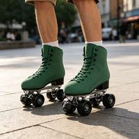 Patins à roues alignées de course pour adultes, confortables et élégants, en cuir microfibre PU, avec support en carbone, imperméables, pour l'extérieur, roues 82A, légers
