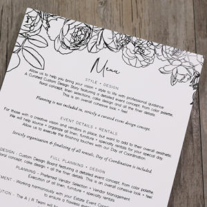 บุคลิกภาพสีดำฟอยล์การ์ดเมนูงานแต่งงานกิจกรรมทางธุรกิจโปรแกรมบัตรปรับแต่งวันเกิดทารกอาบน้ำบัตรอวยพรพรรค - Product Image 3