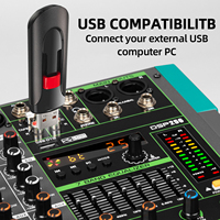 Biner PA16 Console Audio 16 Canaux Alimentation Fantôme 48V Effet de Réverbération Intégré 256 Table de Mixage Audio Professionnelle