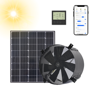Ventilador de Techo Metálico de 40W con Energía Solar, Montado en Pared, con Paneles Solares Monocristalinos y Cables Extendidos para Uso Comercial - Product Image 2