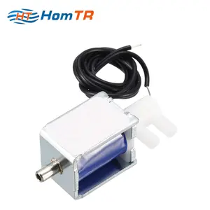 HomTR วาล์วขดลวดแม่เหล็กไฟฟ้าขนาดเล็ก,วาล์วโซลินอยด์ DC 12V ปลดล็อคลมได้3วิธี