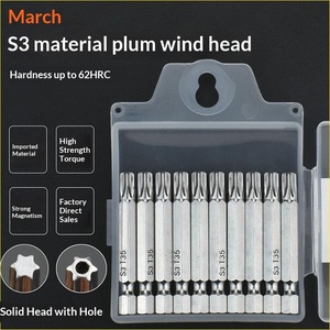 Punta Torx Magnética de 50 mm T5-T40, Acero Aleado S3, Vástago Hexagonal de 1/4, <span class=keywords><strong>Estrella</strong></span> Sólida de <span class=keywords><strong>6</strong></span> <span class=keywords><strong>Puntas</strong></span>, OEM para Atornillador de Impacto - Product Image 5