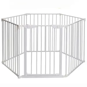 Foldable Baby Safety 8 Panels Play Pen Metal Baby Play Yard Fence Gate Dog Play Yard Gate Fence For Home High Grade Baby Playpen