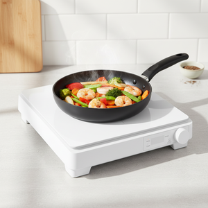 Table <span class=keywords><strong>de</strong></span> cuisson à <span class=keywords><strong>induction</strong></span> électrique domestique avec <span class=keywords><strong>plaque</strong></span> chauffante en verre à commande tactile et bouton <span class=keywords><strong>de</strong></span> commande en plastique <span class=keywords><strong>pour</strong></span> la cuisson - Product Image 1