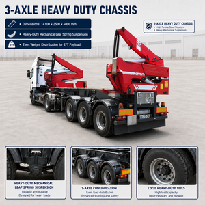 Semi-<span class=keywords><strong>remorque</strong></span> porte-conteneurs auto-chargeante 40 pieds 37 tonnes, chargeur latéral de conteneurs 20/40 pieds - Product Image 6