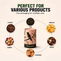 Emballage personnalisé écologique et recyclable en carton kraft pour bâtonnets alimentaires, café, thé, sel, boîte cylindrique en papier cartonné