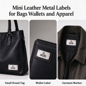 Étiquette métallique à coudre pour vêtements, étiquette métallique personnalisée avec logo en relief, plaque de marque métallique personnalisée OEM ODM - Product Image 2