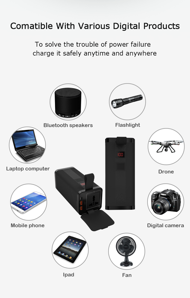 Portable Solar Generator Station 100 Watt Portable Power Station 220V Power Bank - Power Station - 3