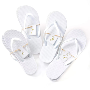 Sandales de plage OEM à logo personnalisé, prix abordable, couleur or blanc, style unisexe, tongs tendance - Product Image 2