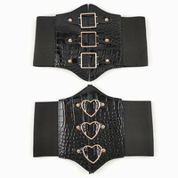 Meetee CB958 S/L accessoires de vêtement, jupe pour femme, ceinture décorative, mode Corsets femme, ceinture élastique large en cuir