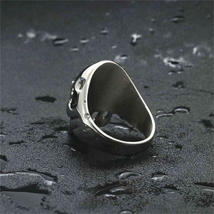 Anillo de Calavera Plateado para Hombre, Estilo Punk, Joyería Retro de Moda 26041 - Product Image 3