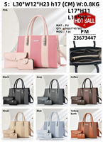Sac à Main Combinaison Trois Pièces Tendance avec Empiècements, Sac Bandoulière, Sac Cabas Grande Capacité pour Femme