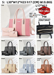 Moda Splicing tre pezzi Set di borse combinate, <span class=keywords><strong>tracolla</strong></span> a spalla singola, borse Tote di grande capacità per le donne borse - Product Image 2