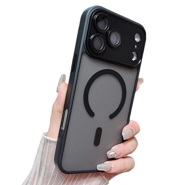 Luxury Full Cover Custom Color Fine Hole Lens Protector Magnetic Shockproof Matte Phone Case Cover for iPhone 16 17 Pro Max air