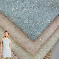 Nouveau tissu brocart brodé perlé style sequins automne/hiver, 100 % acrylique, matériau résistant à l'abrasion, articles en stock