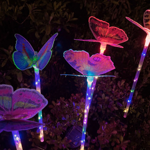Luces Solares de Jardín con Forma de Mariposa Hongyixuan, Decoración de Césped con Fibra Óptica LED Impermeable - Product Image 3