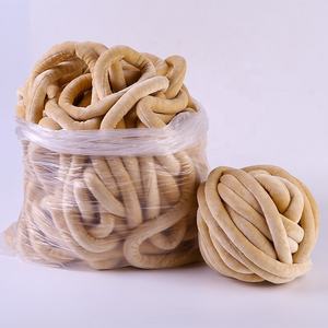 सिंथिया मखमल बड़ा कपास ट्यूब यार्न शाकाहारी चंकी विशाल कपास यार्न शाखा बुनाई यार्न - Product Image 2