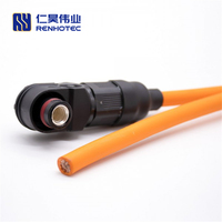 Connecteur de stockage d'énergie 150a sans fil, haute intensité, 35 mm2, câble en plastique Orange à Angle droit, prise d'alimentation cc, batterie au lithium