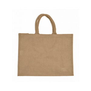 Sac fourre-tout réutilisable en jute naturelle durable, motif lettres, taille moyenne, logo personnalisé pour les courses, les magasins de détail et les supermarchés - Product Image 6