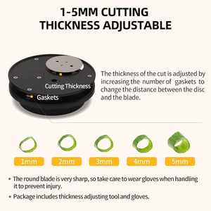 Gj806 Elektrische Plantaardige Chopper Commerciële Groentesnijder Multifunctionele Lente-Uitsnijder Foodprocessor Voor Restaurant - Product Image 5